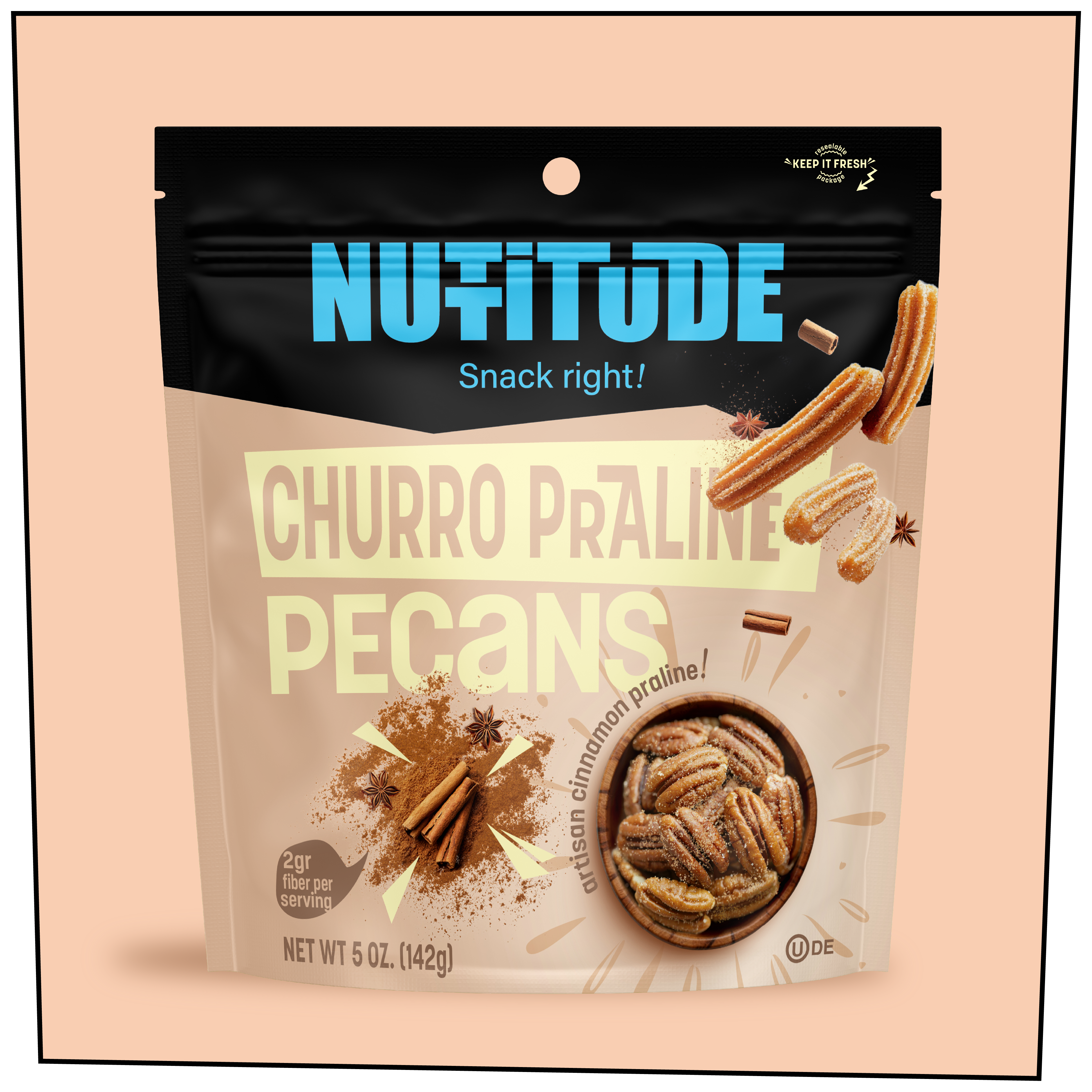 Churro Praline Pecans